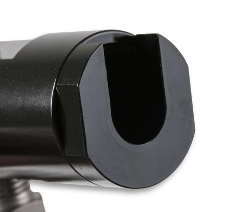 NOS Late Model Billet Fuel Line Adapters 17002NOS Adapter, Aluminum, Black Anodized, Rail, 3/8 in. Tube, 1/8 in. Ports, Each thumbnail 2