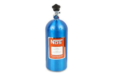 NOS 10 lbs. Nitrous Bottle 14745NOS Bottle, lbs., Aluminum, Blue, Super Hi-Flow Valve, Each thumbnail 3