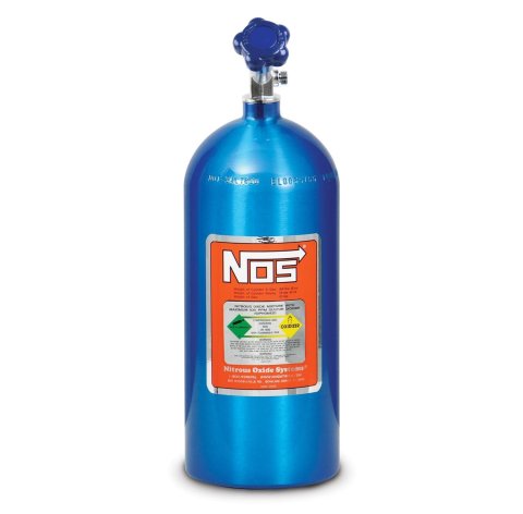 NOS 10 lbs. Nitrous Bottle 14745NOS Bottle, lbs., Aluminum, Blue, Super Hi-Flow Valve, Each thumbnail 4