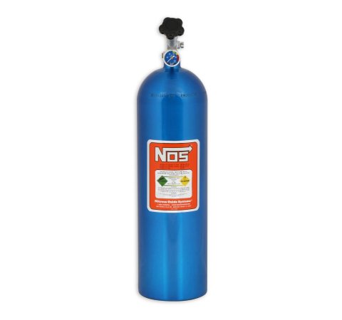 NOS 15 lbs. Nitrous Bottle 14750NOS Bottle, lbs., Aluminum, Blue, Each