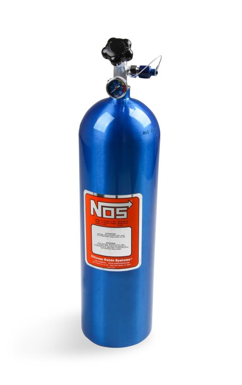 NOS 15 lbs. Nitrous Bottle 14750-ZR1NOS Bottle, lbs., Aluminum, Blue, Each