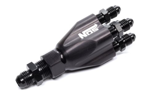 NOS Distribution Blocks 16752NOS Block, Nitrous Oxide, Showerhead, Aluminum, Black Anodized, Includes Fittings, Single Inlet/Four Outlets, Each thumbnail 2