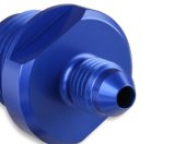 NOS Nitrous and Fuel Filters 15551NOS Filter, In-Line, -4 AN to -4 AN, 140 Micron, Billet Aluminum, Blue Anodized, Each thumbnail 5