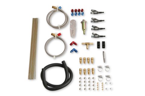 NOS Custom Nitrous Plumbing Kits 0030NOS Oxide Kit, Custom, R2 Type, Natural Steel Line, Fogger 2 Nozzles, Kit thumbnail 2