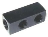 NOS Distribution Blocks 16710NOS Block, Nitrous Oxide, Rectangle, Billet Aluminum, Black Anodized, Single Inlet/Four Outlets, Each thumbnail 3