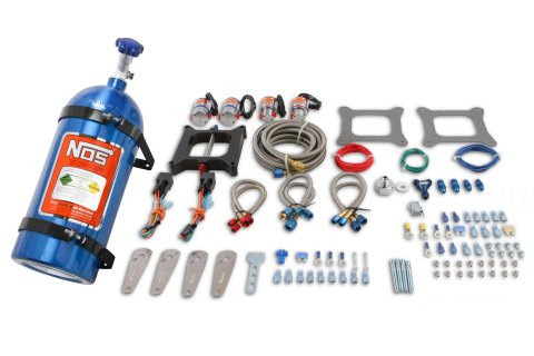 NOS Pro Two-Stage Nitrous Oxide Systems 02301NOS System, Dual Stage Big Shot, Two-Stage, V8 Holley, 10 lb. Bottle, Kit