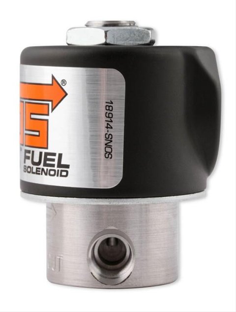 NOS Cheater Fuel Solenoids 18050BNOS Solenoid, Cheater, 400 hp Flow Limit, 2.80 amps, Natural/Black, Each thumbnail 4