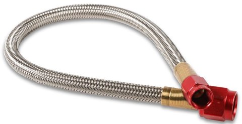 NOS Stainless Steel Braided Hoses 15341NOS Hose, Steel, -4 AN Female End, Red, -3 AN Female End, Red, 12 in. Length, Each thumbnail 2