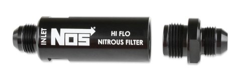 NOS Nitrous and Fuel Filters 15559NOS Filter, In-Line, -8 AN to -8 AN, 140 Micron, Billet Aluminum, Black Anodized, Each thumbnail 3