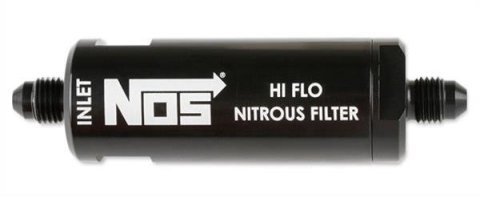 NOS Nitrous and Fuel Filters 15559NOS Filter, In-Line, -8 AN to -8 AN, 140 Micron, Billet Aluminum, Black Anodized, Each thumbnail 4