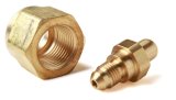 NOS Bottle Nut Adapters 16100NOS Nitrous Standard Medical Nut, Steel, Nickel Plated, 1 in. Female to -4 AN Male, Each thumbnail 2