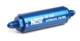 NOS Nitrous and Fuel Filters 15550NOS Filter, In-Line, -4 AN to -4 AN, 140 Micron, Billet Aluminum, Blue Anodized, Each thumbnail 1
