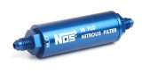 NOS Nitrous and Fuel Filters 15550NOS Filter, In-Line, -4 AN to -4 AN, 140 Micron, Billet Aluminum, Blue Anodized, Each thumbnail 2