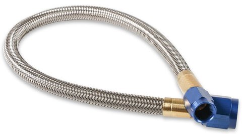 NOS Stainless Steel Braided Hoses 15345NOS Hose, Steel, -4 AN Female End, Blue, -3 AN Female End, Blue, 18 in. Length, Each thumbnail 2