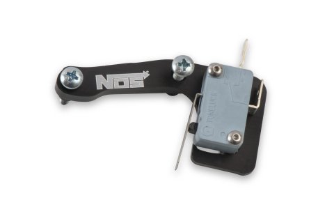 NOS Billet Microswitch Bracket Kits 16512NOS Nitrous Activation Switch, Switch and Bracket, Black Anodized, Logo, Holley 4150, Kit thumbnail 2
