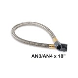 NOS Stainless Steel Braided Hoses 15345BNOS Hose, Steel, -4 AN Female End, Black, -3 AN Female End, Black, 18 in. Length, Each thumbnail 2
