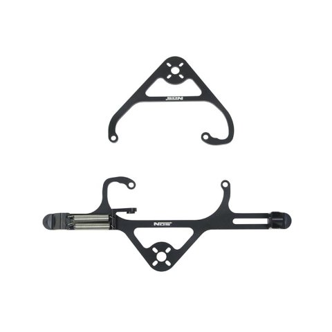 NOS Billet Nitrous Solenoid Brackets 16516NOS Mounting Bracket, Solenoid, Carburetor Flange Mount, Aluminum, Black Anodized, 4-Barrel, Each thumbnail 1