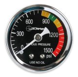 NOS Sniper Nitrous Gauges 15932NOS Gauge, Pressure, 0-1,500 psi, 1 1/2 in., Analog, Mechanical, Black Face, Each thumbnail 1