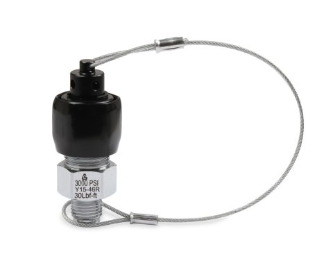 NOS Safety Blow-Off Caps 16169BNOS Nitrous Adapter; Nitrous Bottle Racer Adapter; -8 AN, 2nd/3rd Generation Hi-Flo/Super, Black, Each thumbnail 2