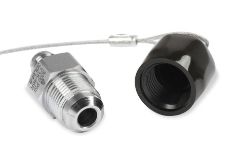 NOS Safety Blow-Off Caps 16169BNOS Nitrous Adapter; Nitrous Bottle Racer Adapter; -8 AN, 2nd/3rd Generation Hi-Flo/Super, Black, Each thumbnail 3