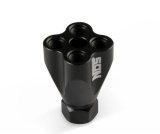 NOS Distribution Blocks 16756NOS Nitrous Oxide System Blocks, Showerhead Style, Aluminum, Black, One -8 AN Female O-ring Inlet, Four -6 AN Female O-ring Outlets, Each thumbnail 3