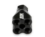 NOS Distribution Blocks 16756NOS Nitrous Oxide System Blocks, Showerhead Style, Aluminum, Black, One -8 AN Female O-ring Inlet, Four -6 AN Female O-ring Outlets, Each thumbnail 5