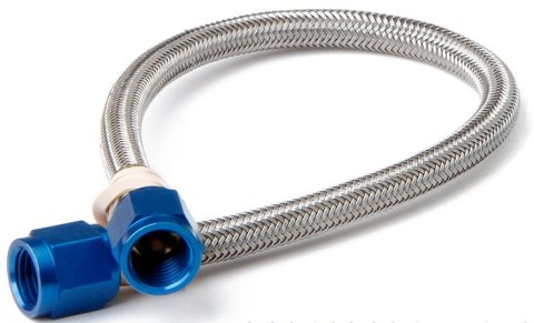 NOS Stainless Steel Braided Hoses 15250NOS Hose, Steel, -4 AN Female End, Blue, -4 AN Female End, Blue, 4 ft. Length, Each thumbnail 2