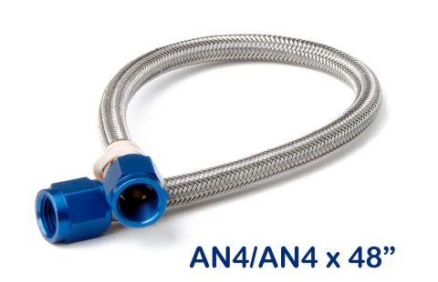 NOS Stainless Steel Braided Hoses 15250NOS Hose, Steel, -4 AN Female End, Blue, -4 AN Female End, Blue, 4 ft. Length, Each thumbnail 3