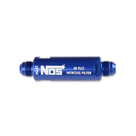 NOS Nitrous and Fuel Filters 15557NOS Filter, In-Line, -6 AN to -6 AN, 140 Micron, Billet Aluminum, Blue Anodized, Each thumbnail 7