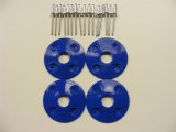 Dominator Hood Pin Scuff Plates DOM-1202-BL Blue - 4 and 16 rivets thumbnail 1