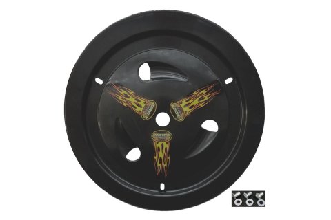 Dominator Race Products Wheel Covers DOM-1013-DZUS-BK Universal Cover - Vented 15" - Fits - Weld/Keizer, Aero, Bassett, Circle