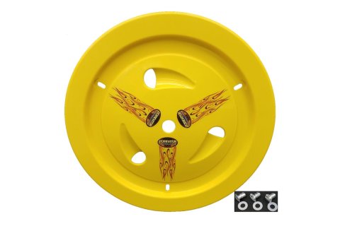Dominator Race Products Wheel Covers DOM-1013-Bolt-YE Universal Cover - Vented 15" - Fits - Weld/Keizer, Aero, Bassett, Circle