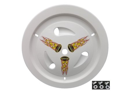 Dominator Race Products Wheel Covers DOM-1013-Bolt-WH Universal Cover - Vented 15" - Fits - Weld/Keizer, Aero, Bassett, Circle
