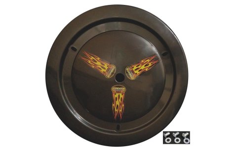 Dominator Race Products Wheel Covers DOM-1012-DZUS-BK Universal Cover - Smooth 15" - Fits - Weld/Keizer, Aero, Bassett, Circle