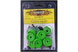 Dominator Body Bolts DOM-1200-B-XG Bolt Hardware Kit, Steel, Natural, 1/4 in. -20, Hex Head, Extreme Green Washer, Set of 10 thumbnail 2