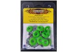 Dominator Body Bolts DOM-1200-A-XG Bolt Hardware Kit, Steel, Natural, 1/4 in. -20, Allen Head, Extreme Green Washer, Set of 10 thumbnail 2