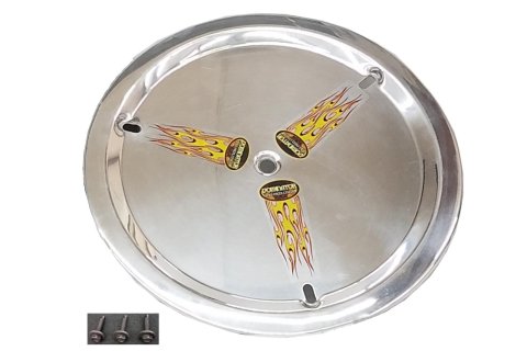 Dominator Race Products Wheel Covers DOM-1030-Bolt-POLISHED Metal Cover - Fits 15" Wheels - POLISHED ALUMINUM - Bolt