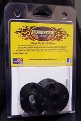 Dominator Hood Pin Scuff Plates DOM-1202-BK Black - 4 and 16 rivets thumbnail 3