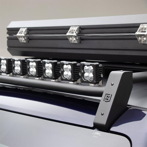 ZROADZ Roof Racks with LED Lights for 2021-2022 BRONCO - Z845411 Rack, Includes 8 Lights, Bolt-on, Steel, Black Powdercoated, No Drilling Required, Ford Bronco, 4 Door Models, Kit thumbnail 1