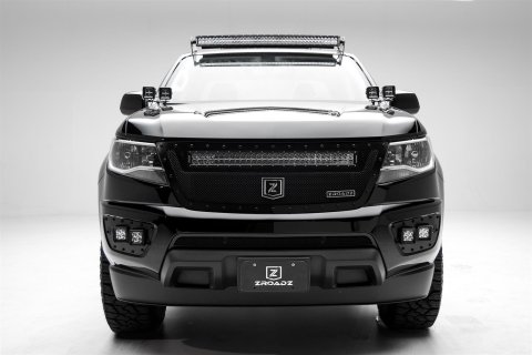 ZROADZ Auxiliary Light Mounting Brackets for 2015-2020 CANYON, COLORADO - Z332671 2015-2016 CHEVROLET COLORADO: Front Roof LED Bar Mounts To Mount One 40" Zroadz Straight OR Curved LED Bar or similar style thumbnail 3