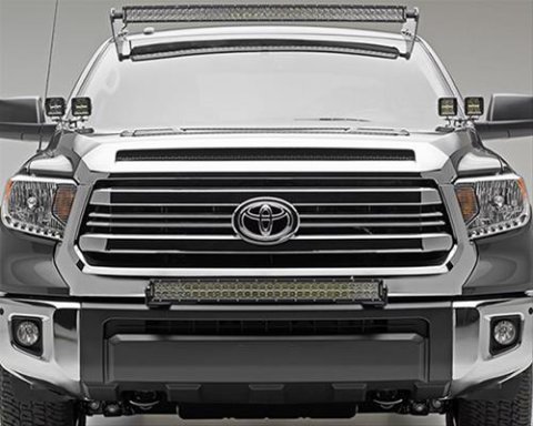 ZROADZ Light Mount Brackets Z329641 2014-2016 TOYOTA TUNDRA: Front Bumper Top LED Bar Mounts - to mount 30" Zroadz LED or Similar Style light thumbnail 2