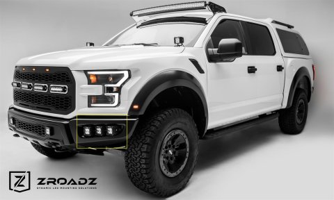 ZROADZ Bumper Accessories Z325652-KIT 2017 Ford F150 Raptor Front Fog Lamp Mount KIT With Protective LED Light Shroud- Includes (6) 3" LED Cube Lights, Universal Wire thumbnail 2