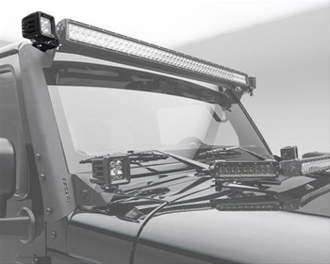ZROADZ Auxiliary Light Mounting Brackets for 2007-2018 WRANGLER, 2018 WRANGLER JK - Z334811 Brackets, Front, Sides, Jeep, JK, Fits 3 in. Cubes, Pair thumbnail 4
