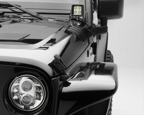ZROADZ Auxiliary Light Mounting Brackets for 2007-2018 WRANGLER, 2018 WRANGLER JK - Z374814 2007-2017 JEEP : A Pillar Lower Pod Style LED Bar Mounts (Add to A Pillar # Z374811 or use stand alone) thumbnail 7