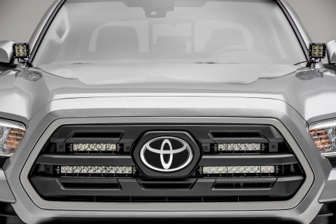 ZROADZ OEM Grille LED Light Kits Z419711-Kit OE Kit, 2018-2018 TOYOTA TACOMA: Main Bar Mounts (Black) – Installs Behind Assembly thumbnail 1