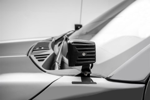 ZROADZ Hood Hinge LED Pod Light Brackets for 2018-2021 F-150 - Z365711 Mount Brackets, Brackets, Mounts 3 in. Pads, Steel, Black, Ford, Pair thumbnail 2