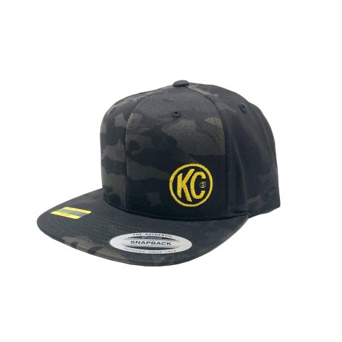 KC HiLiTES Black MultiCam Hats 70212 Logo, Camo/Black, Flat Bill, One Size, Adult, Snap, Each thumbnail 1