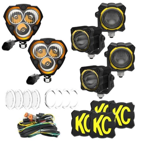 KC HiLiTES Flex ERA LED Hybrid Front Bumper Light Kits for 2021-2024 BRONCO - 97170 Auxiliary Lights, FLEX ERA® SAE, Bumper, Master Kit, Ford Bronco, Kit thumbnail 2