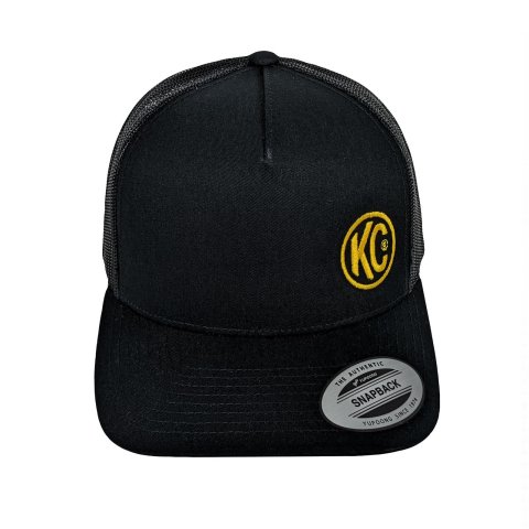 KC HiLiTES Trucker Hats 70213 Logo, Black, Curved Bill, One Size, Adult, Snap, Each thumbnail 1