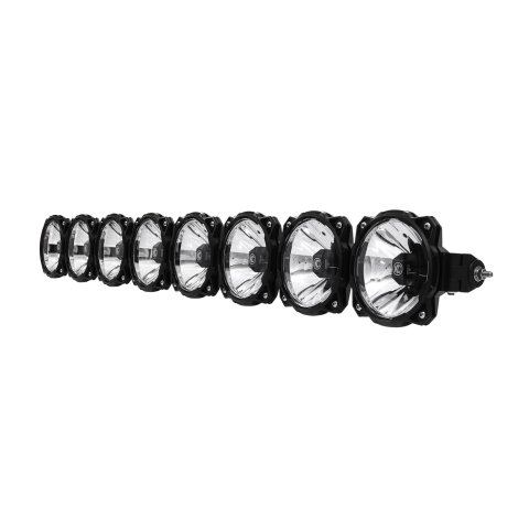 KC HiLiTES Gravity LED Pro6 Light Bar Kits 91337 Bar, Pro6, Lamp Style, Round, Clear Bulb and Lens, Black Housing, Upper Windshield Mount, Jeep, Wrangler, Each thumbnail 1
